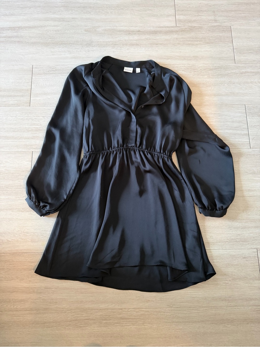 Aritzia babaton black silk mini dress